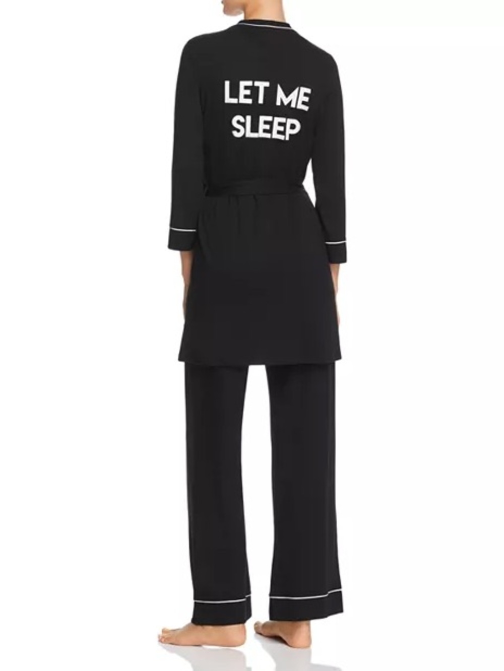 Cosabella Maternity 3-Piece Bella “Let Me Sleep” Pajama Set Black & White NWT